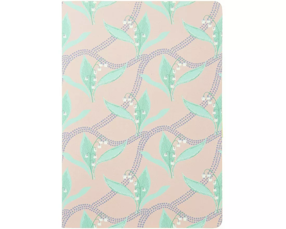 Notizhefte A5, Blumen, weiß/rosa, 2 Stk., 40 Seiten, 100 g/m² Bambuspapier