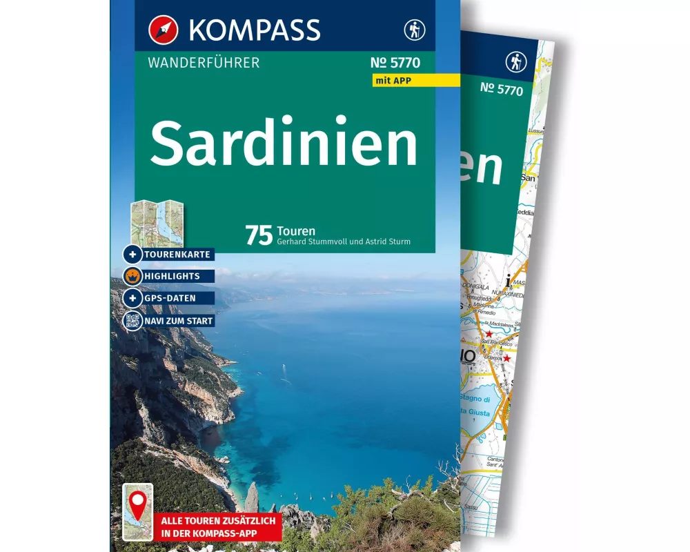 KOMPASS Wanderführer Sardinien, 75 Touren mit Extra-Tourenkarte