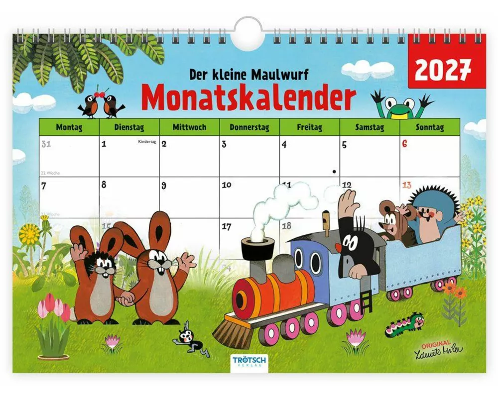 TRÖTSCH - Der kleine Maulwurf Monatsterminer Monatskalender 2027