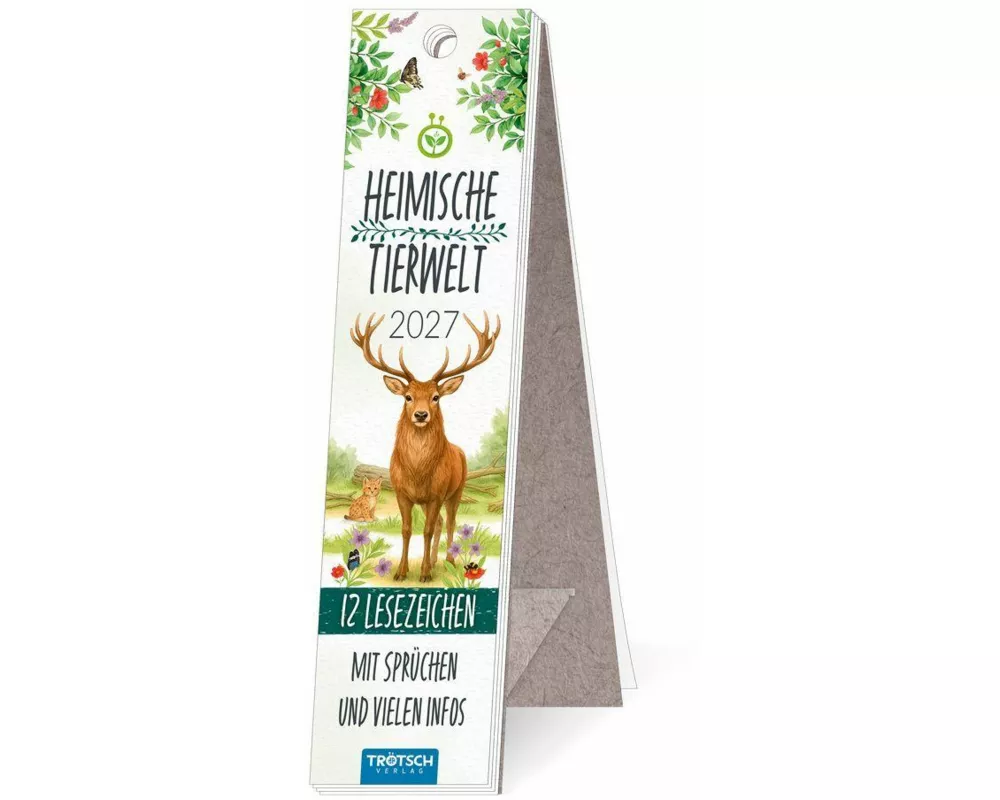 TRÖTSCH - Lesezeichenkalender Heimische Tierwelt 2027