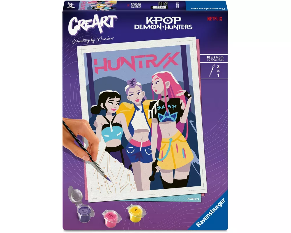 CreArt, Malen nach Zahlen Adults Trend KPop Demon Hunters - Huntr/X