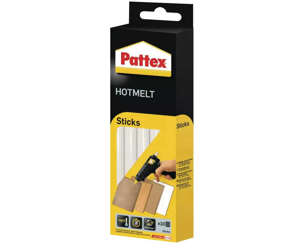 Pattex Klebestick-Set HOT 10 Stück, Transparent