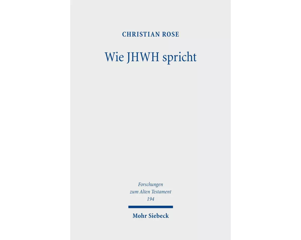 Wie JHWH spricht