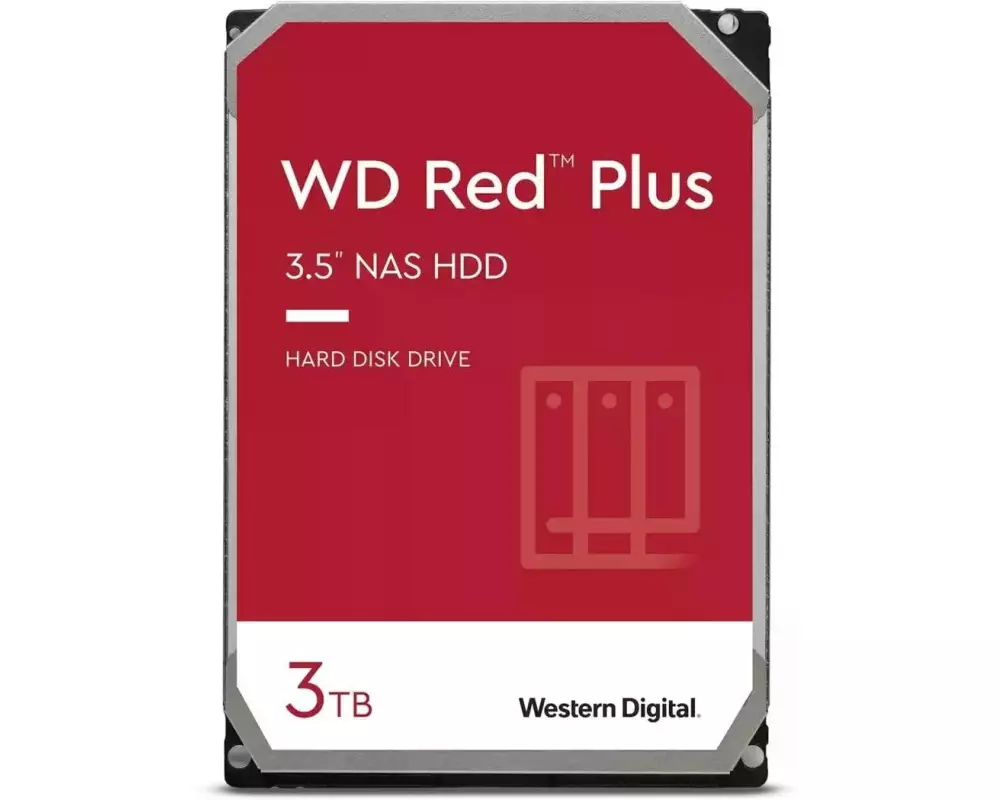 Western Digital Harddisk WD Red Plus 3.5" SATA 3 TB