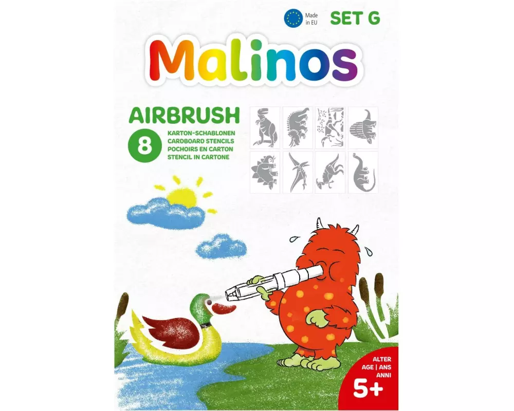 Malinos Schablone A5 Dinosaurier