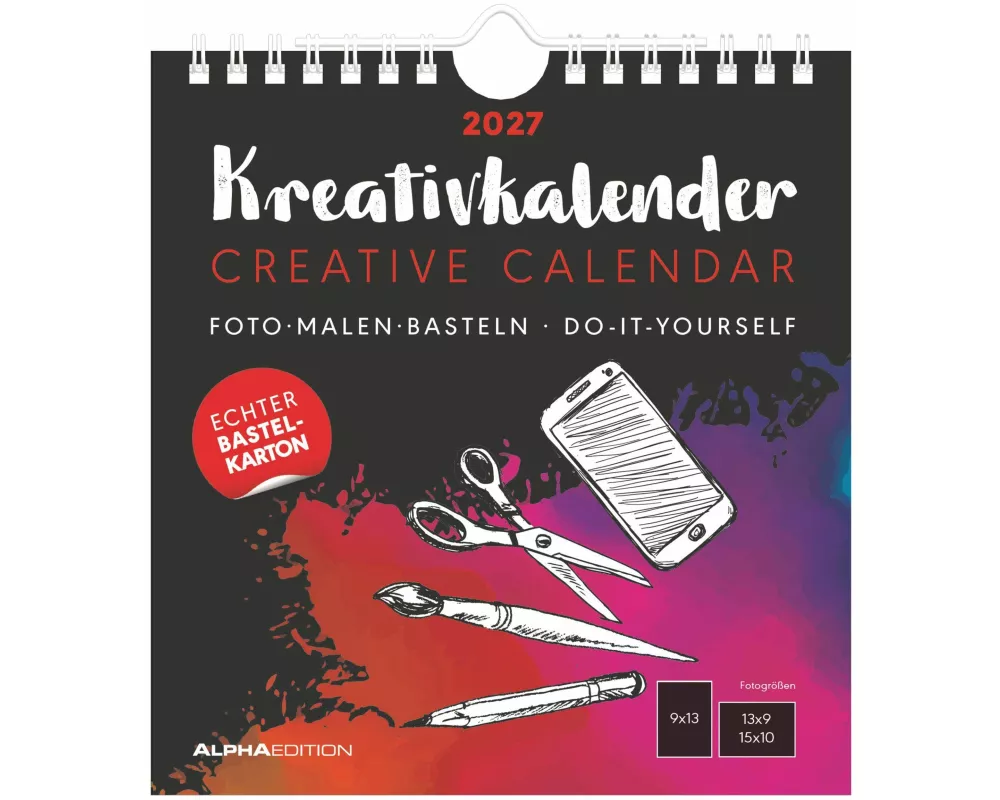 Kreativkalender S schwarz 2027