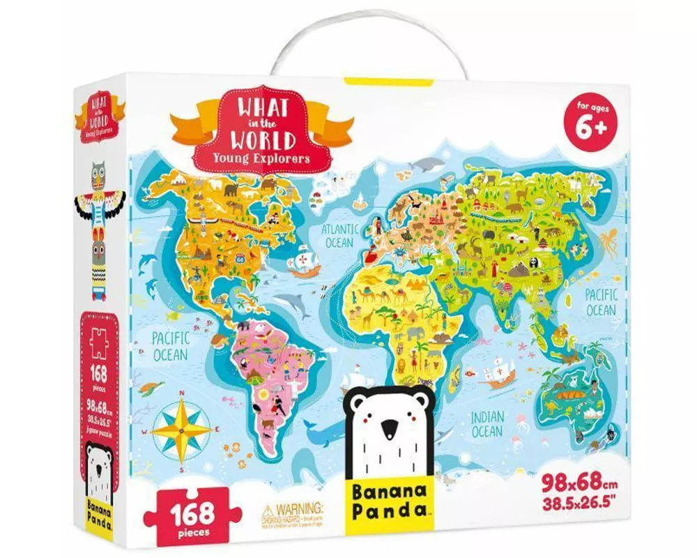 Kinderpuzzle - What in the World. Young Explorers