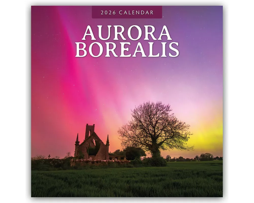 Aurora Boraelis - Northern lights 2026 Square Wall Calendar