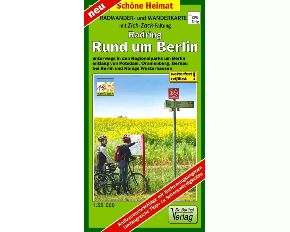 Radwander- und Wanderkarte Radring Rund um Berlin