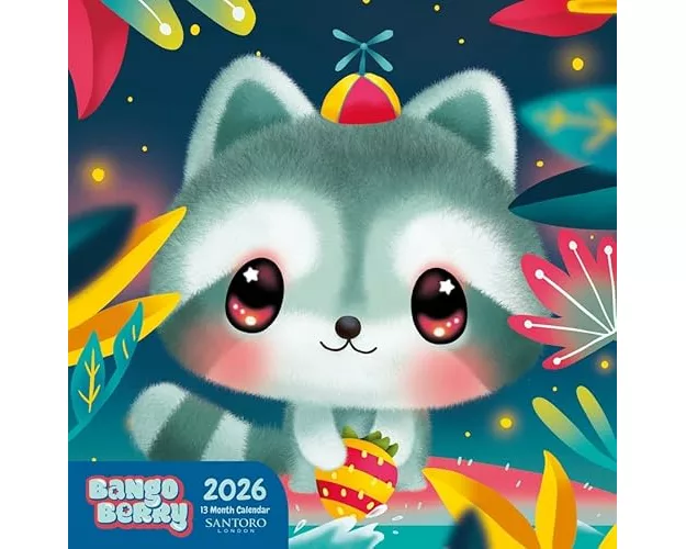 Bango Berry Square Wall Calendar 2026