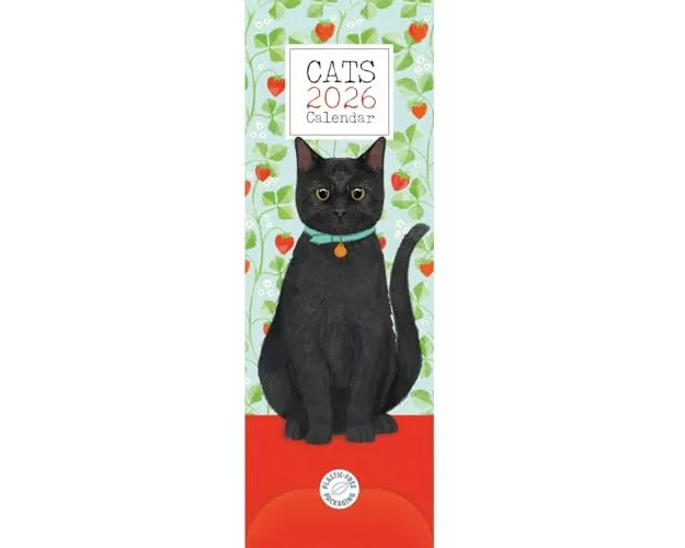 Cats Illustrated Slim Calendar 2026