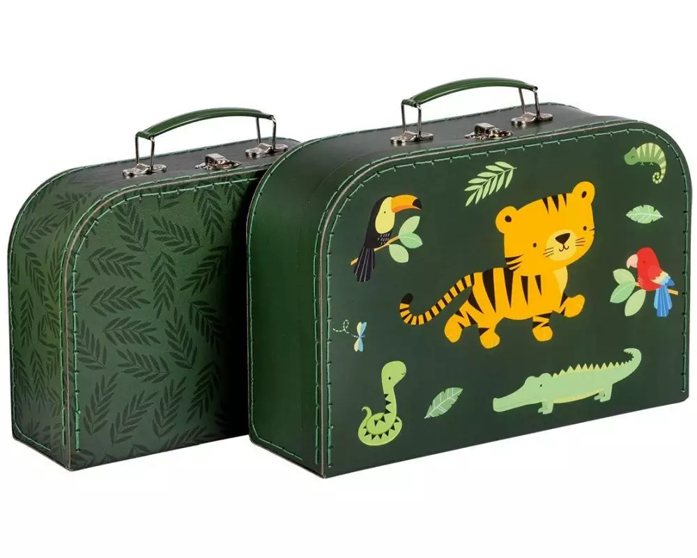 A Little Lovely Company Spielzeugkoffer Jungle Tiger 2er Set