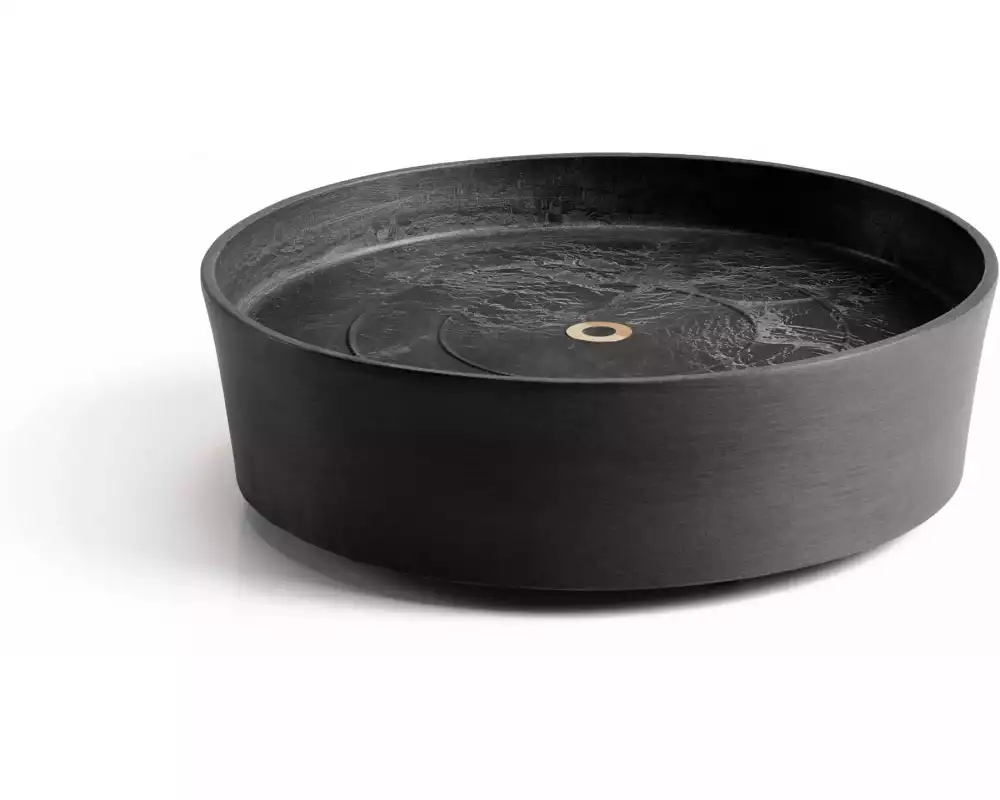 Ecopots Unterteller Saucer Wheels Ø 29 cm Schwarz