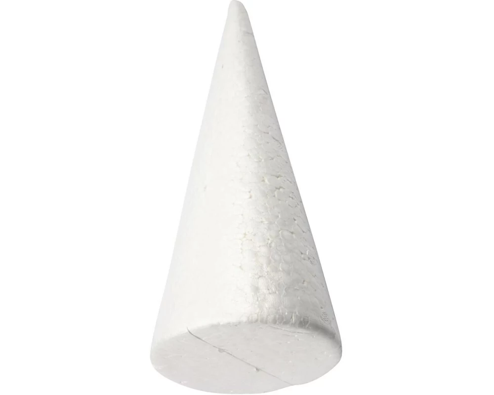 Creativ Company Styropor-Kegel 1 Stück, 35 cm, Weiss