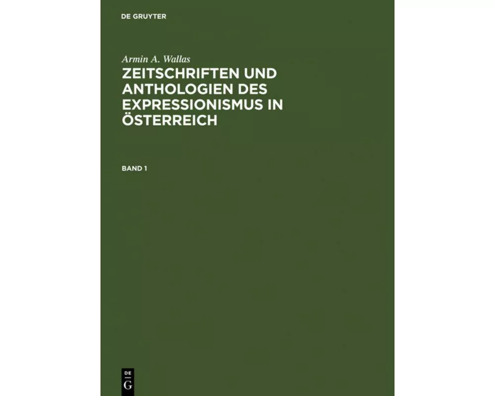 Zeitschriften und Anthologien des Expressionismus in Österreich