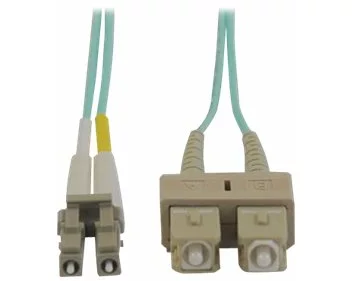 EATON TRIPPLITE 10Gb, Duplex Multimode, 50/125, OM3, LSZH, Fiber Patch Cable, LC/SC - Aqua, 1M 3ft.