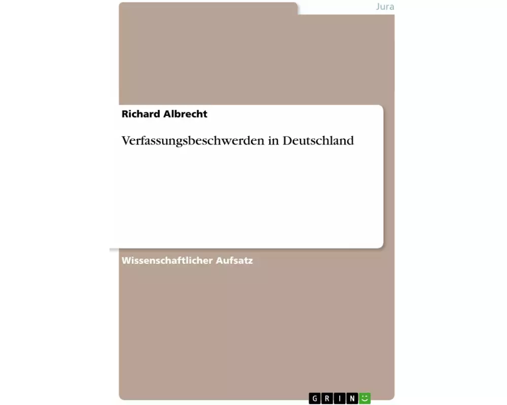 Verfassungsbeschwerden in Deutschland