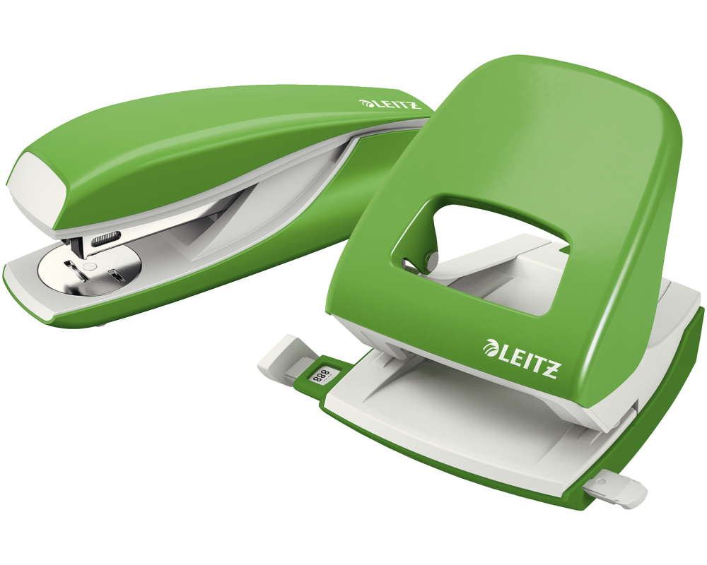 LEITZ Locher/Hefter WOW 5095 5095-10-54 grün, Bundle 30 Blatt