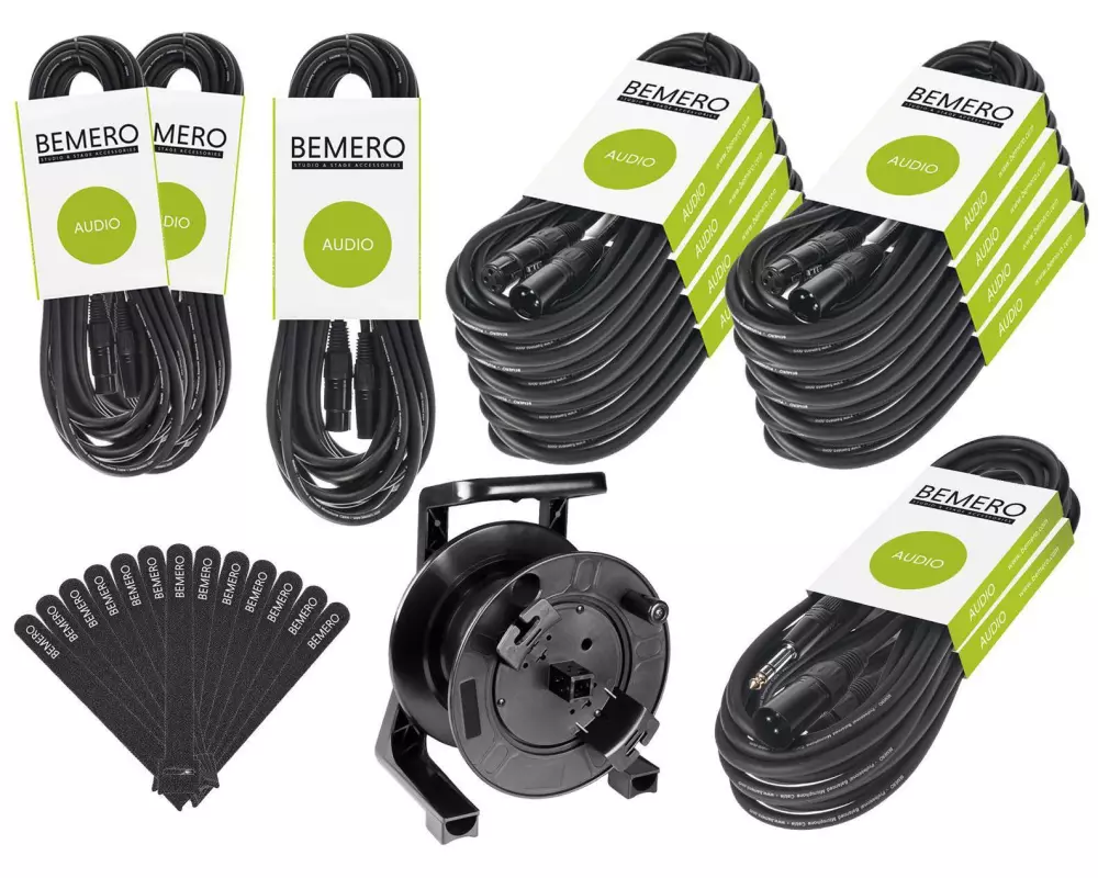 Bemero XLR-Kabel Popband Kabel-Set Version 2 Schwarz