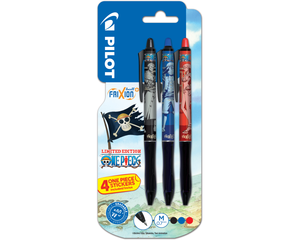 PILOT Frixion Plus+ OnePiece 0.7mm 150.330.96BL schwarz,rot,blau 3 Stück