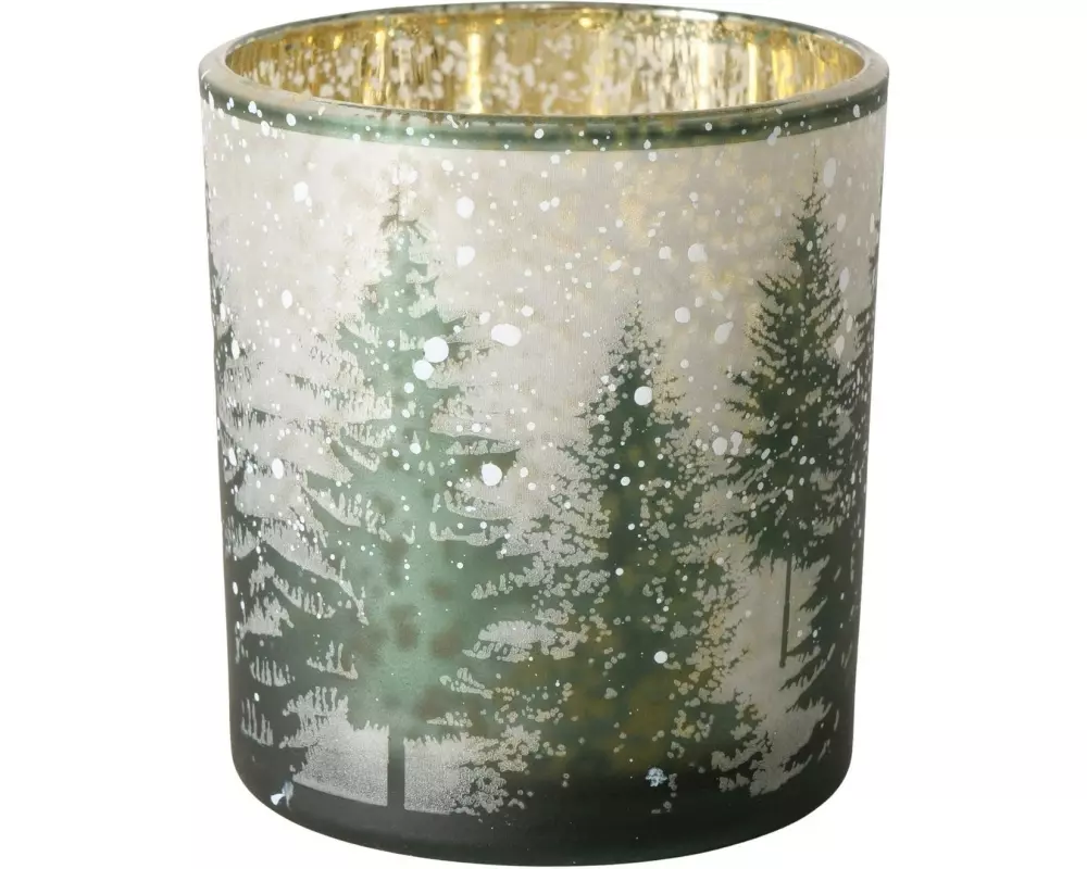 Boltze Weihnachtswindlicht Elmas Glas, 8 x 7.3 cm
