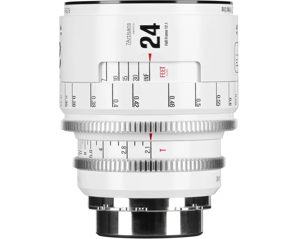 7Artisans Festbrennweite 24mm T/2.1 INFINTE Weiss – Arri PL