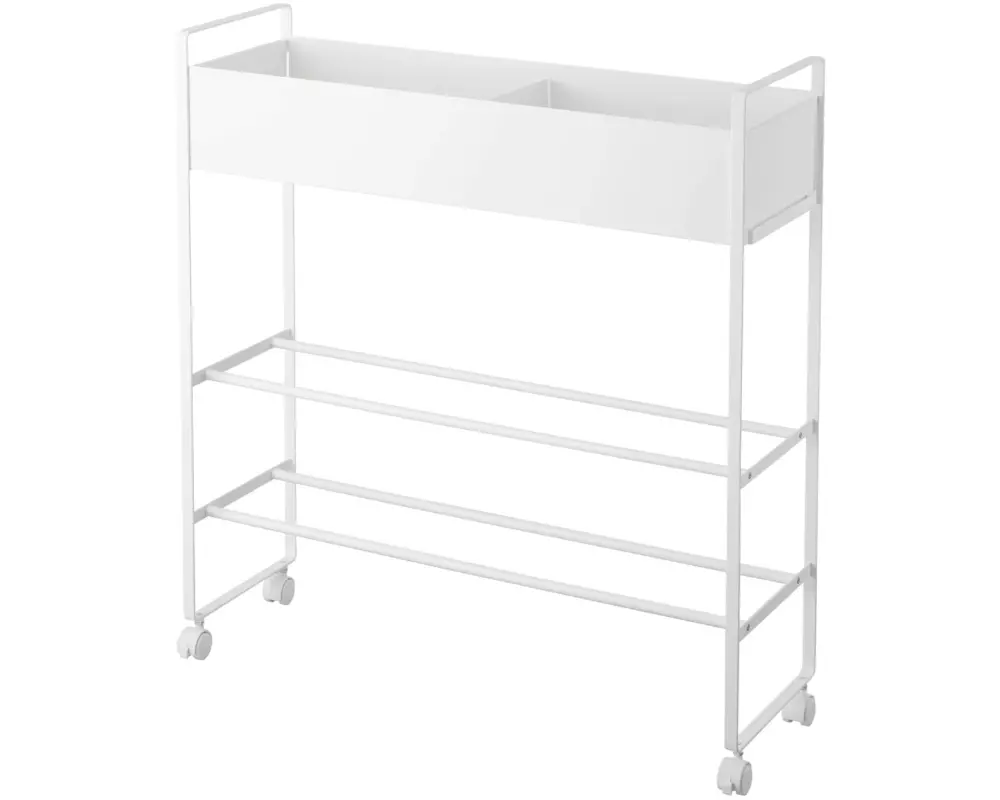 Yamazaki Servierwagen mit Korb Tower Weiss