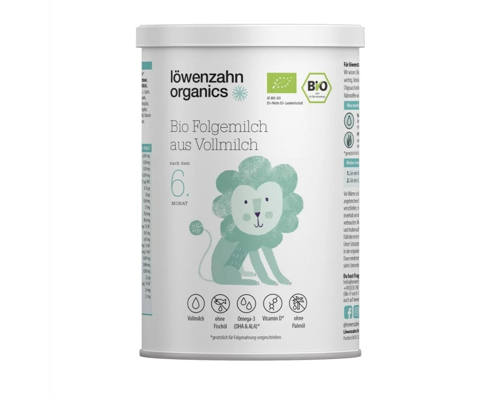 löwenzahn organics Folgemilch Bio Folgemilch aus Vollmilch, 400 g