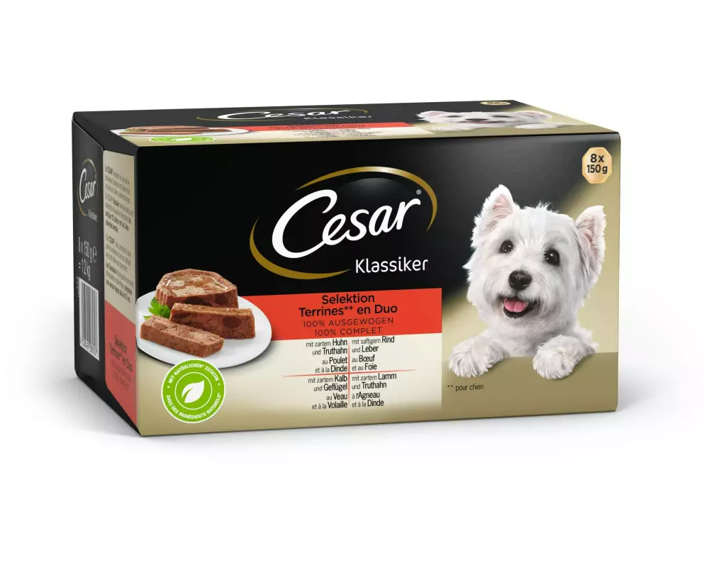 Cesar Nassfutter Klassiker Selection, 8 x 150 g