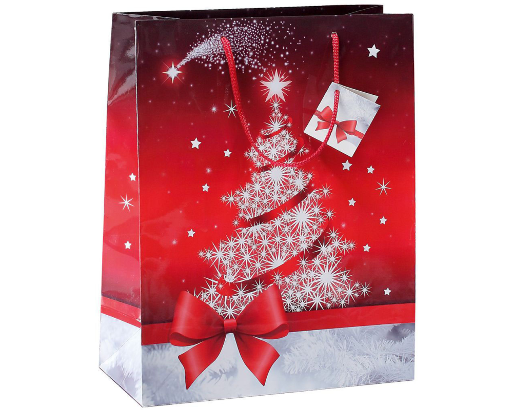 SIGEL Geschenktasche Sparkling Tree GT022 Glanz 260x330x120mm 5 Stk.