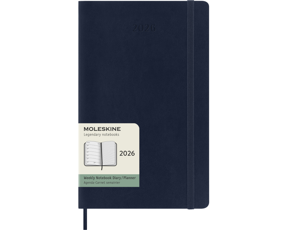MOLESKINE Agenda Classic Large 2026 DSB2012WN3Y26 1W/1S saphir SC 13x21cm