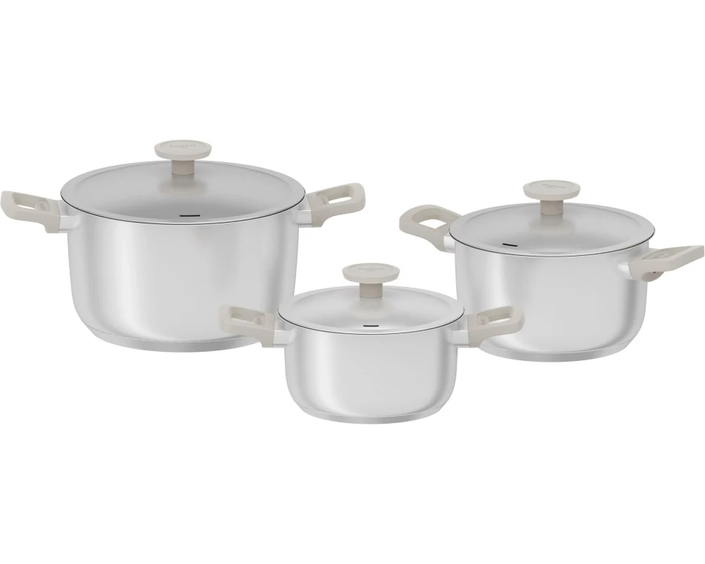 BergHOFF Kochtopf-Set LEO Bolt Oyster 6-tlg. 24 cm