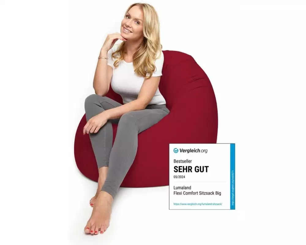 Lumaland Sitzsack Flexi Comfort 320 L, Rot