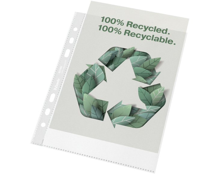 LEITZ Sichtmappen PP Recycle A5 627495 transparent, 70my 100 Stück
