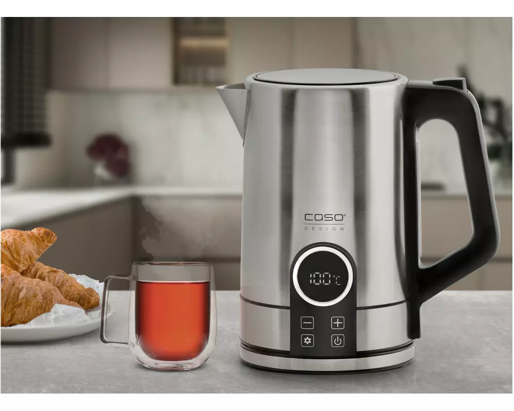 Caso Wasserkocher Selection WK 2200 Edelstahl 1.7 l 2200 W Silber