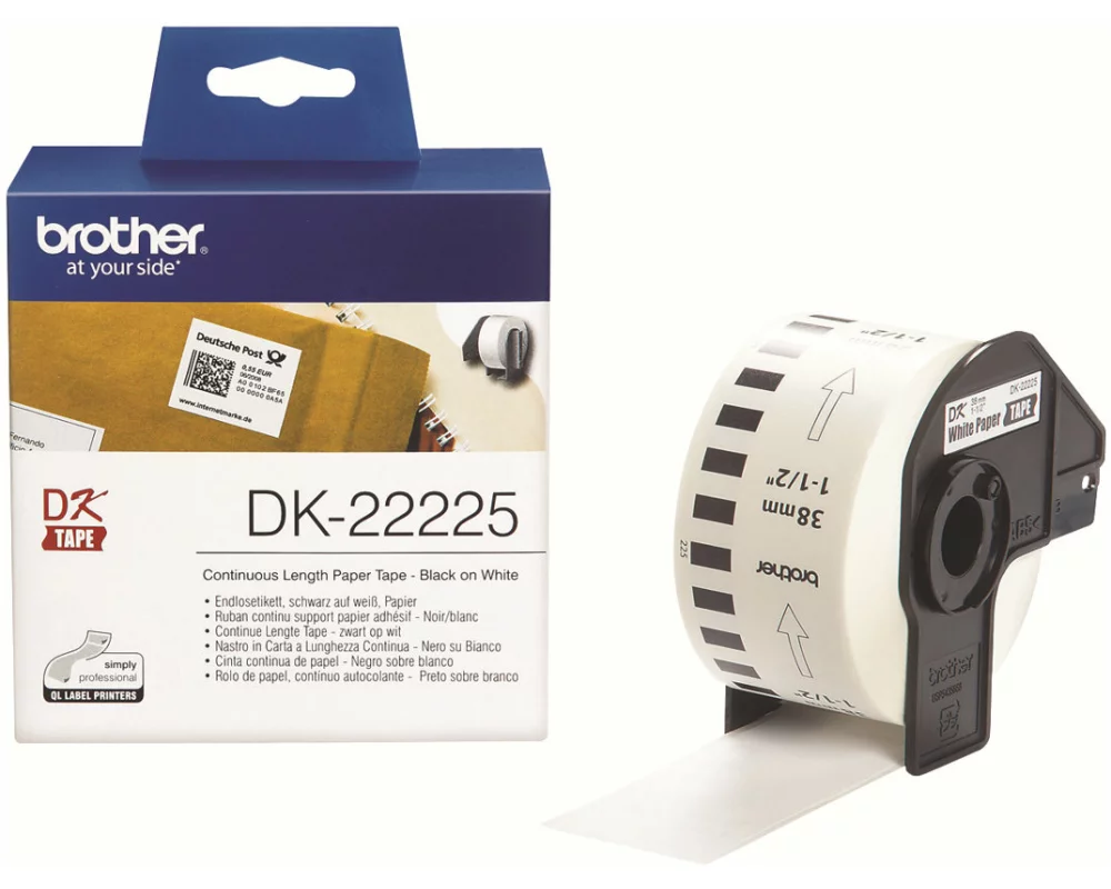 Brother Etikettenrolle DK-22225 Thermo Direkt 38 mm x 30.48 m