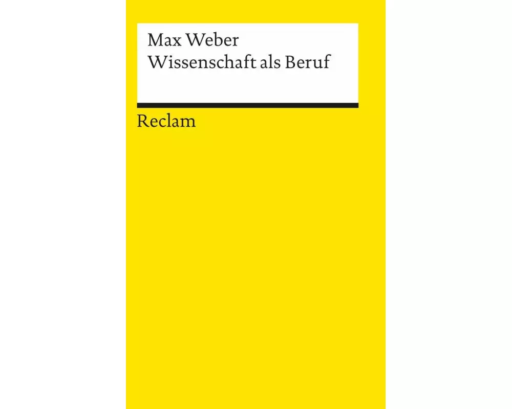Wissenschaft als Beruf