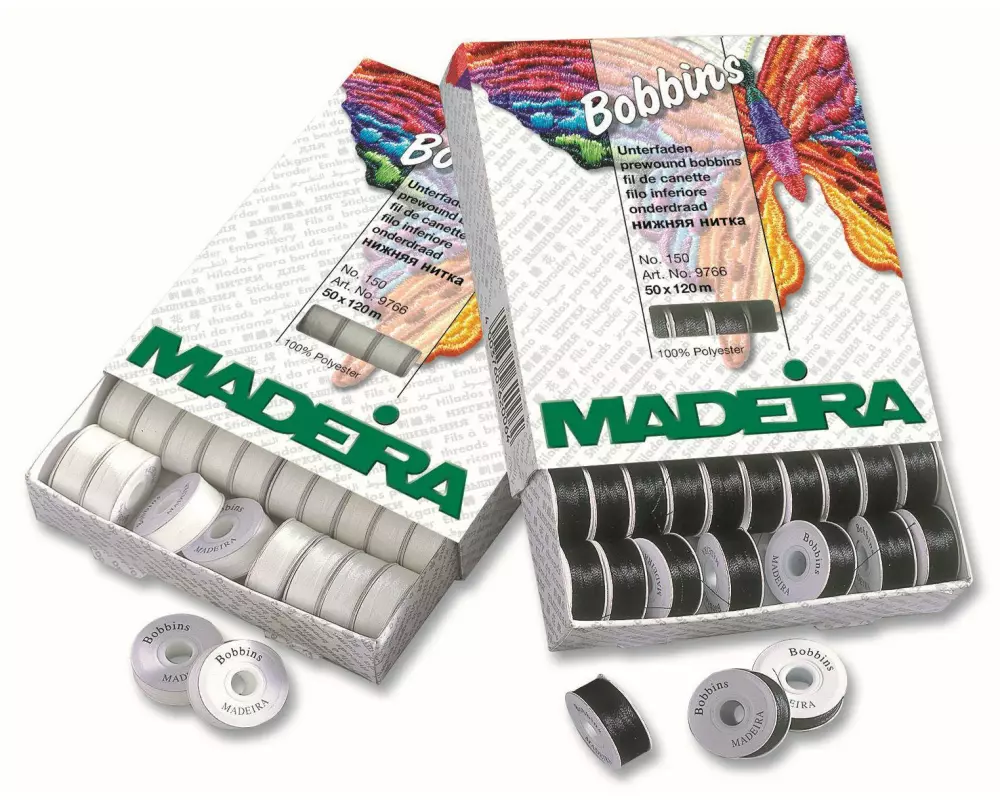 Madeira Unterfaden Bobbins 50 Stück Schwarz