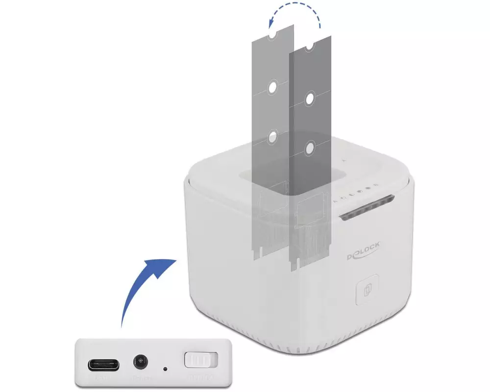Delock Dockingsstation M.2 NVME SSD Klon Station