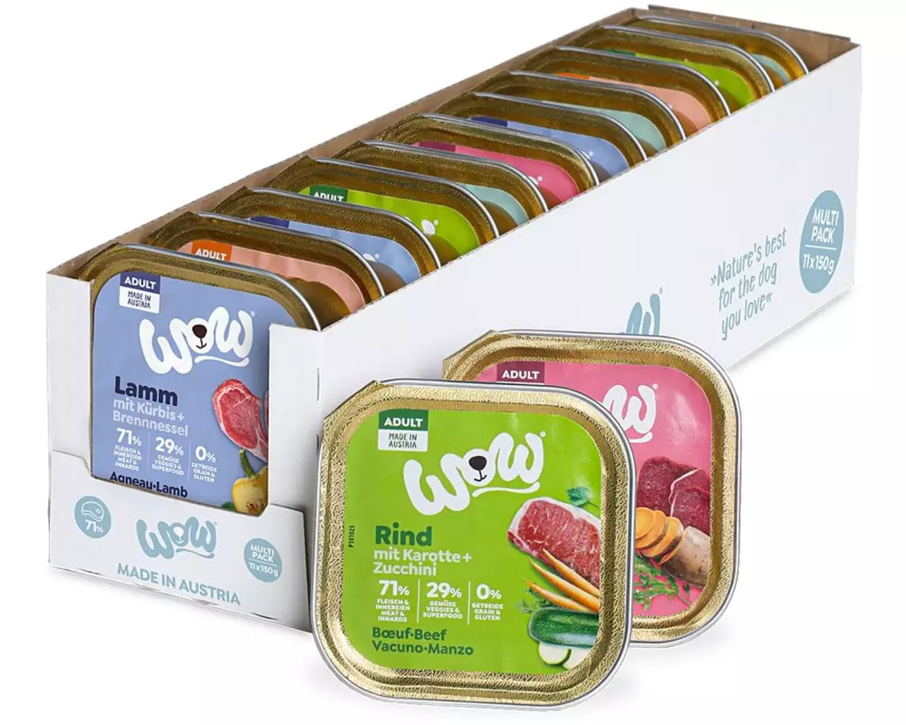 WOW Nassfutter Multipack Adult Schalen 11 x 150g