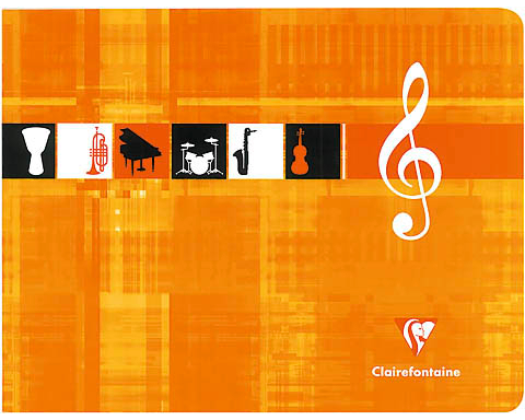 CLAIREFONTAINE Musikheft Italian 22x17cm 3754 weiss 24 Blatt