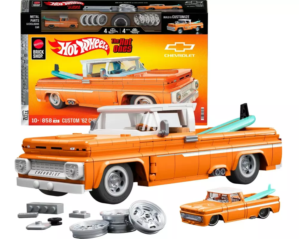 Mega Construx Hot Wheels Mattel Brick Shop Custom 62 Chevy Pickup