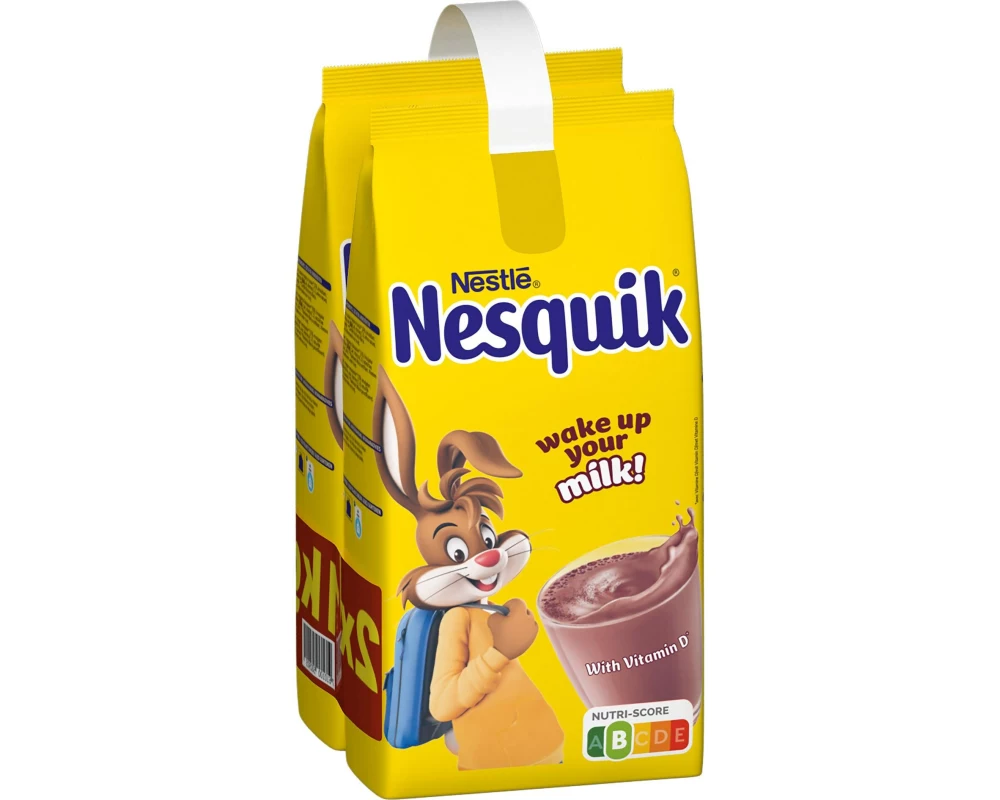 Nesquik Getränk Kakaopulver mit Vitaminen Refill-Beutel 2 x 1 kg