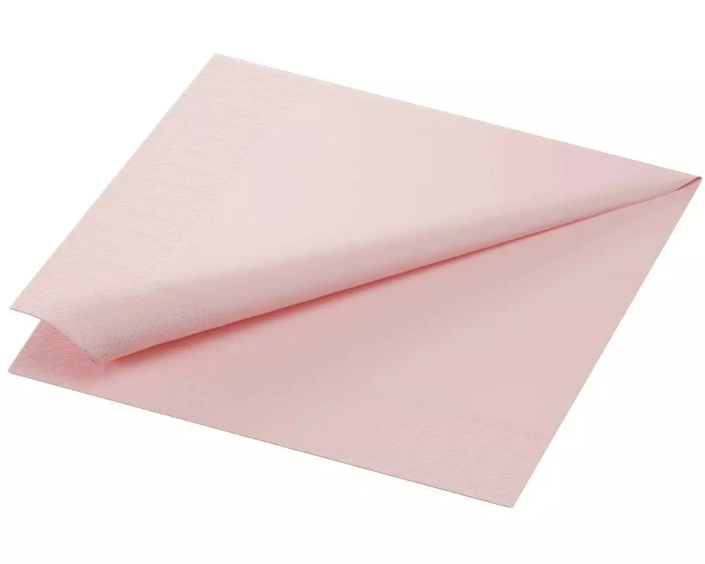 Duni Papierservietten 174174 40 cm x 40 cm, 250 Stück, Hellrosa