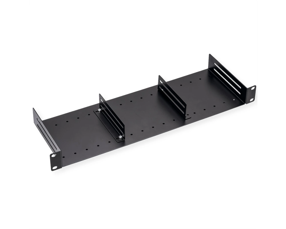 VALUE 19-Zoll-Fachboden mit 2 verstellbaren Teilern, 1 HE, schwarz