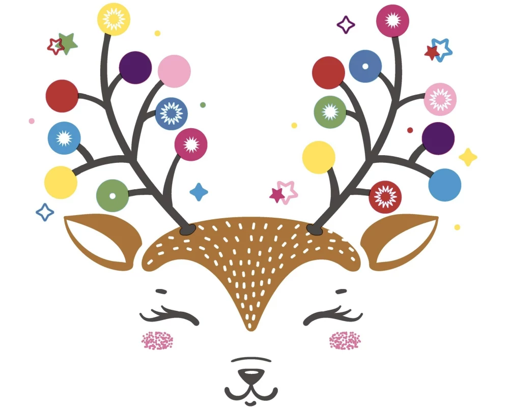 Paper + Design Weihnachtsservietten Colourful Deer 33 cm x 33 cm, 20 Stück