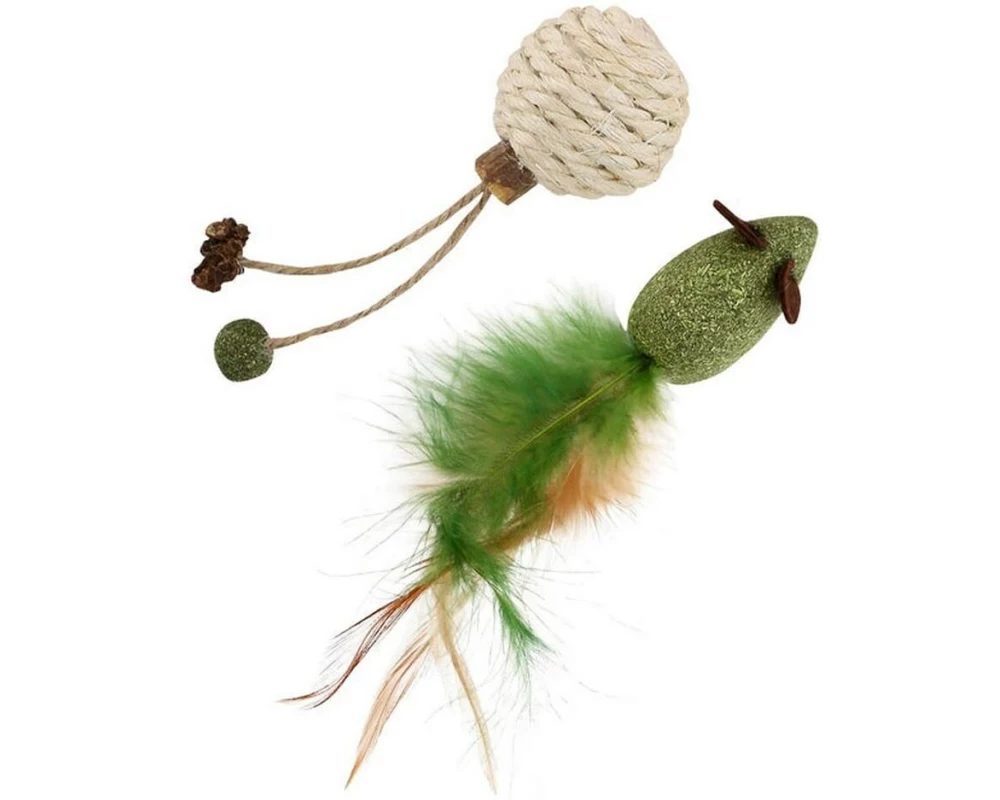 WOUAPY Katzen-Spielzeug Duo Maus und Ball