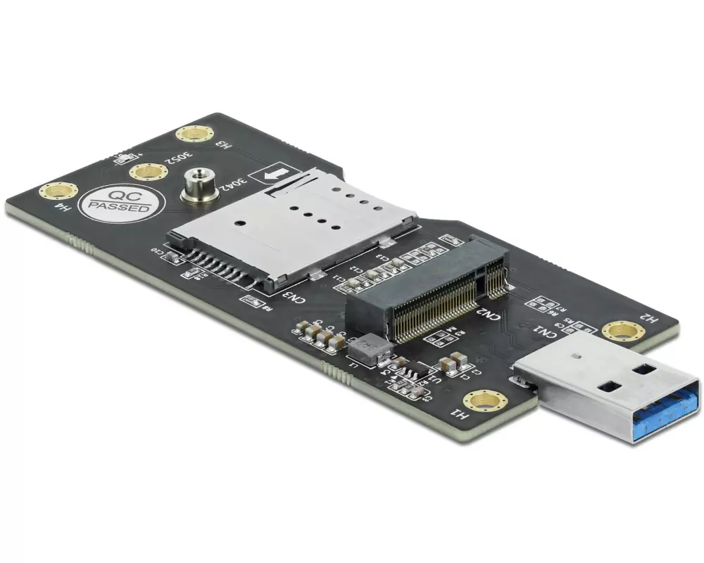 Delock Externes Gehäuse USB 3.0 zu M.2 mit SIM Slot