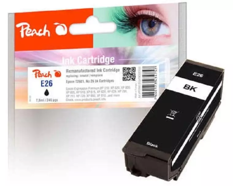 Peach Tinte für Epson No 26 (T2601) Black
