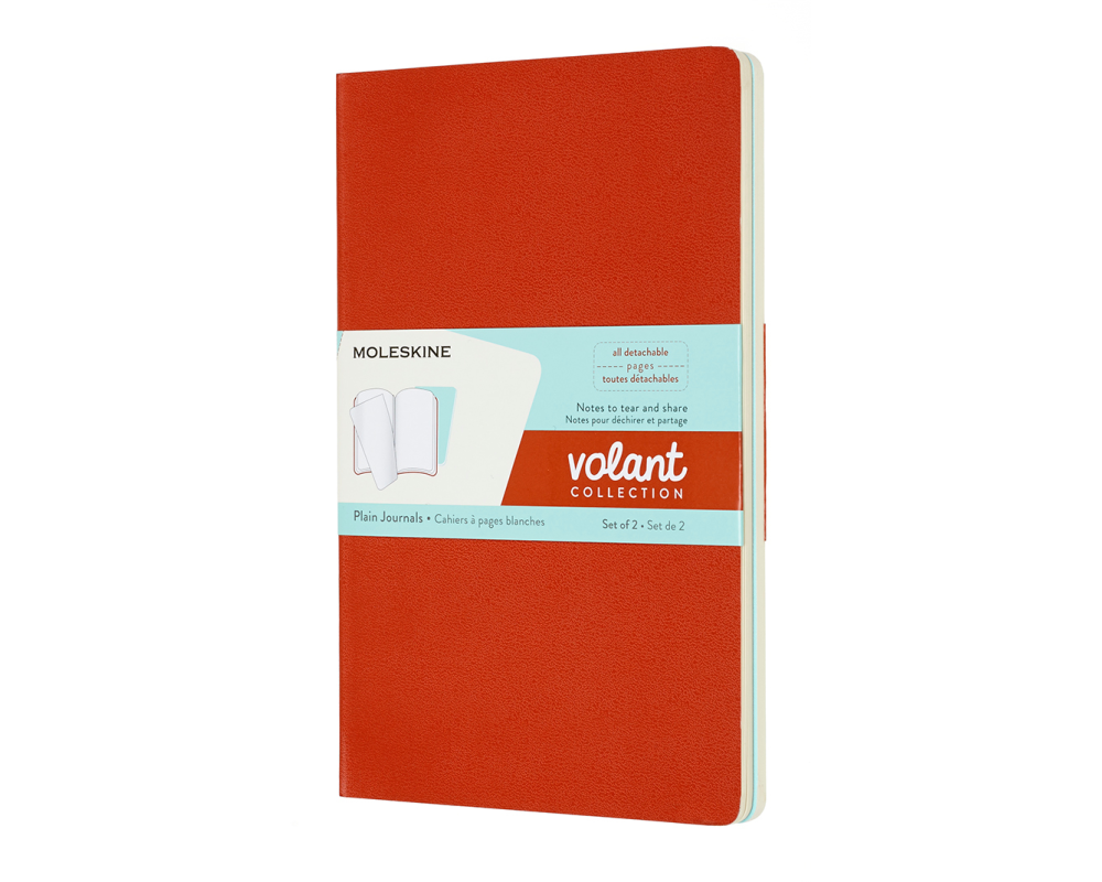 MOLESKINE Notizheft 2x 21x13cm 620534 blanko, korall/marine, 96 S.
